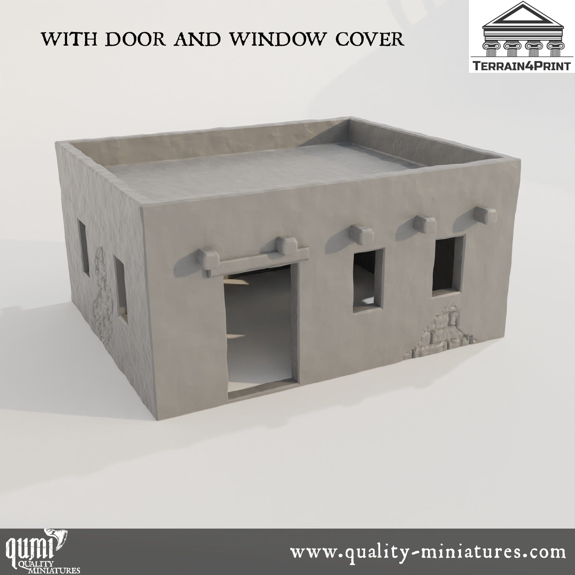 Arabic House 3 - Arabic Village - Resin Print - Tabletop RPG Terrain - Terrain4Print - Qumi normal / no doors Quality Miniatures - Qumi Wargaming Mini Model Figure