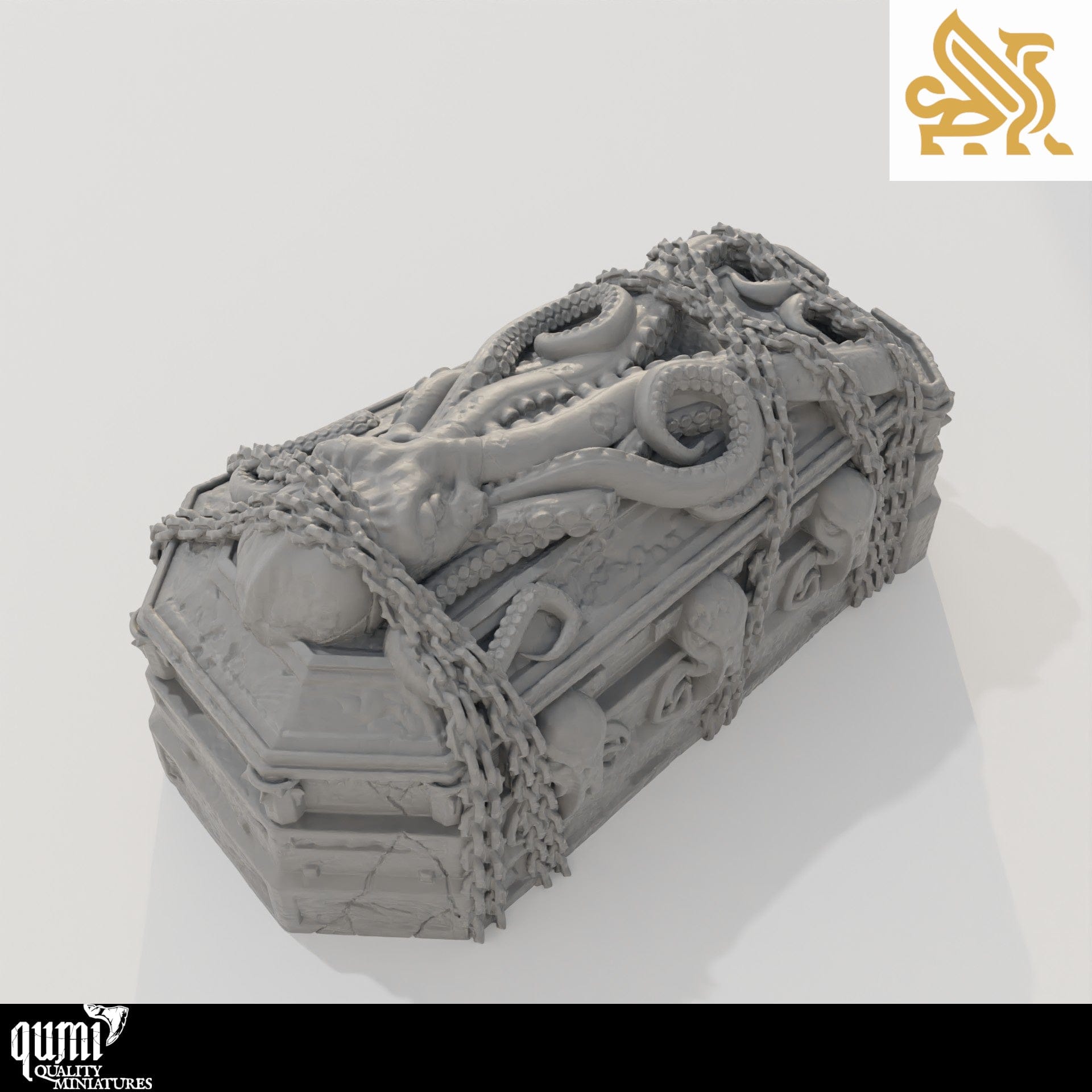 Plagued Streets of Canos - Sarcophagus - Tabletop RPG Mini - Qumi - DM Stash Quality Miniatures - Qumi Wargaming Mini Model Figure