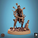 Undead Axe Fighter Tabletop Miniature - Zombies by Qumi, 3D printed resin tabletop miniature for RPGs, wargaming and painting