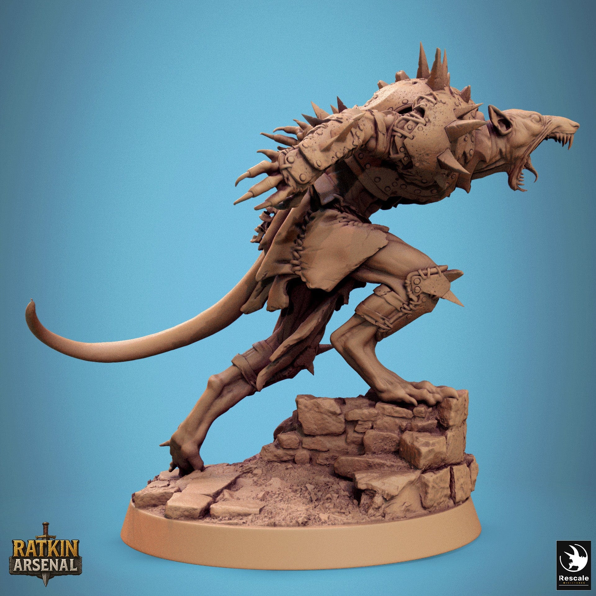 Fantasy Humanoid Rat Folk Soldiers 32mm Rescale Miniatures Rage Quality Miniatures - Qumi Wargaming Mini Model Figure