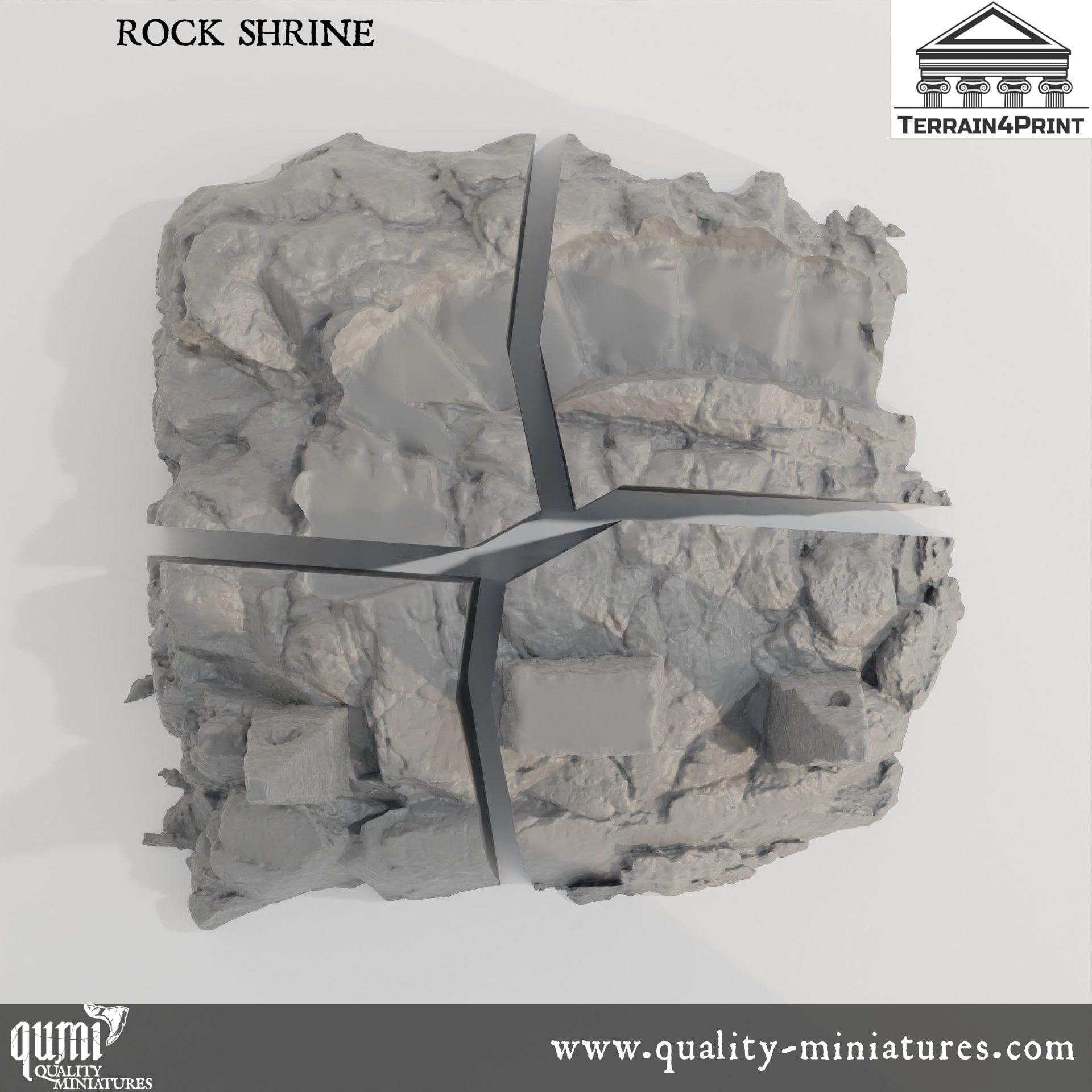 Rocks and Bunkers - Resin Print - Tabletop RPG Terrain - Terrain4Print - Qumi Quality Miniatures - Qumi Wargaming Mini Model Figure