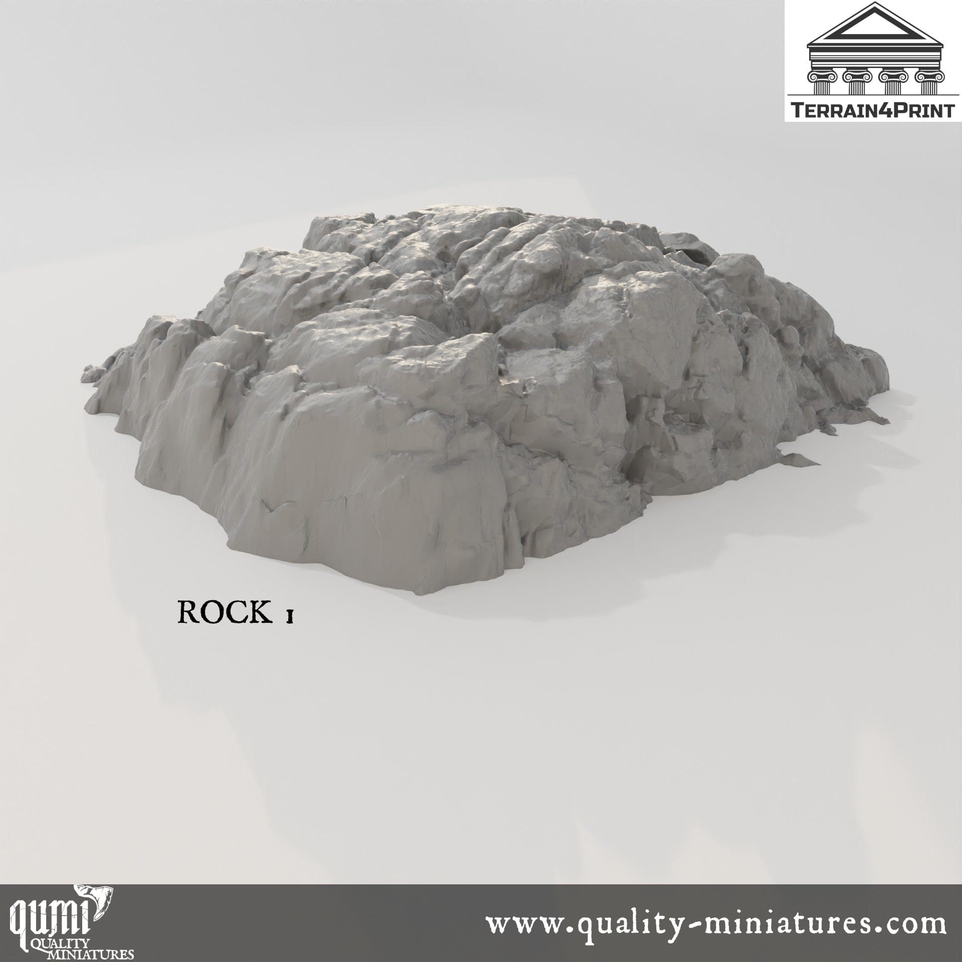 Rocks and Bunkers - Resin Print - Tabletop RPG Terrain - Terrain4Print - Qumi Quality Miniatures - Qumi Wargaming Mini Model Figure