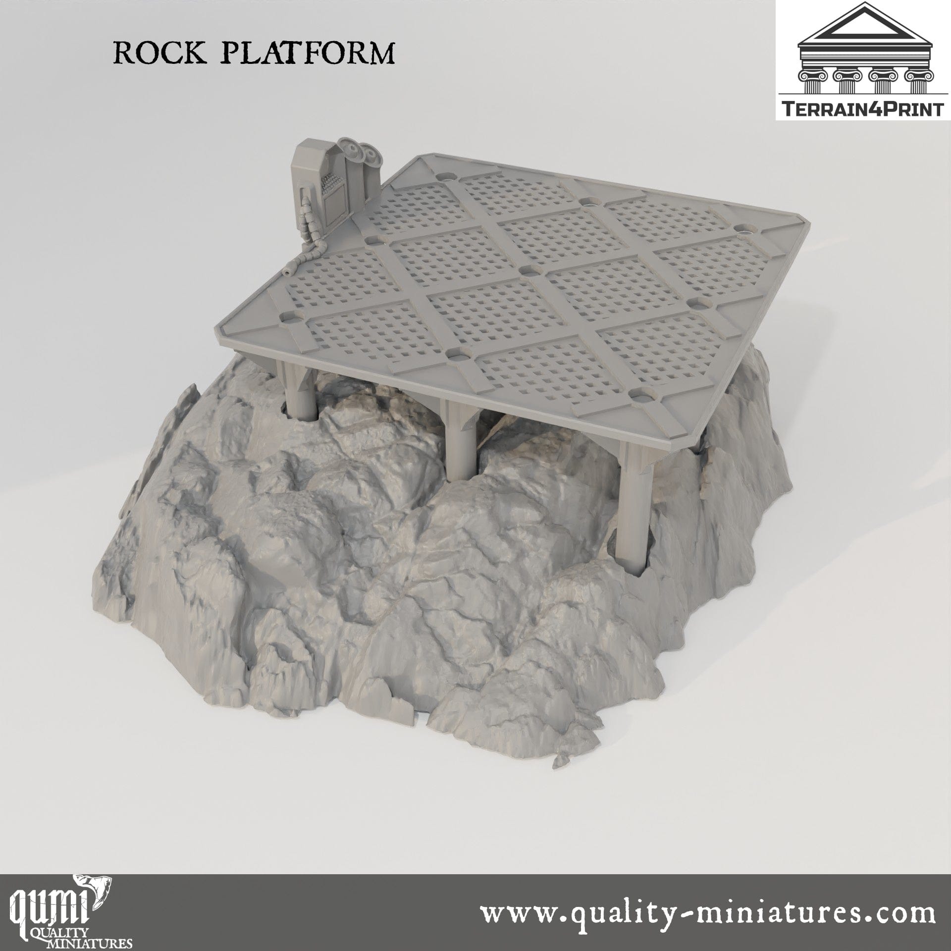 Rocks and Bunkers - Resin Print - Tabletop RPG Terrain - Terrain4Print - Qumi Quality Miniatures - Qumi Wargaming Mini Model Figure