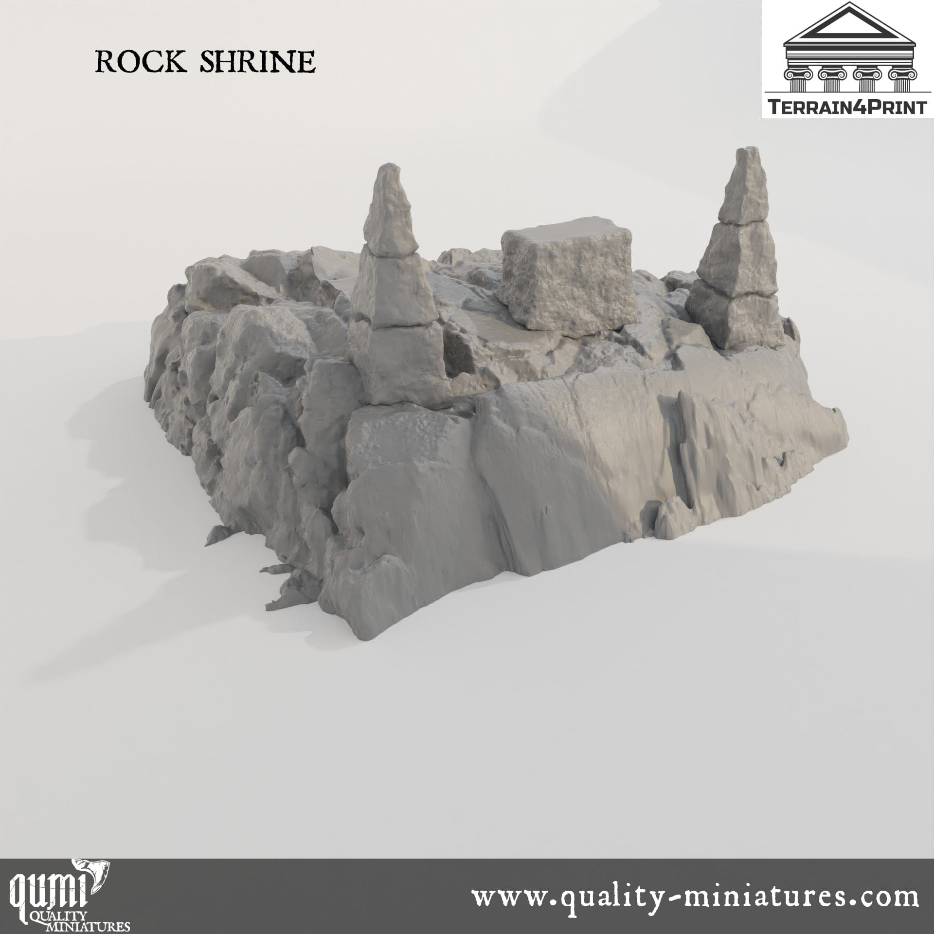 Rocks and Bunkers - Resin Print - Tabletop RPG Terrain - Terrain4Print - Qumi Quality Miniatures - Qumi Wargaming Mini Model Figure