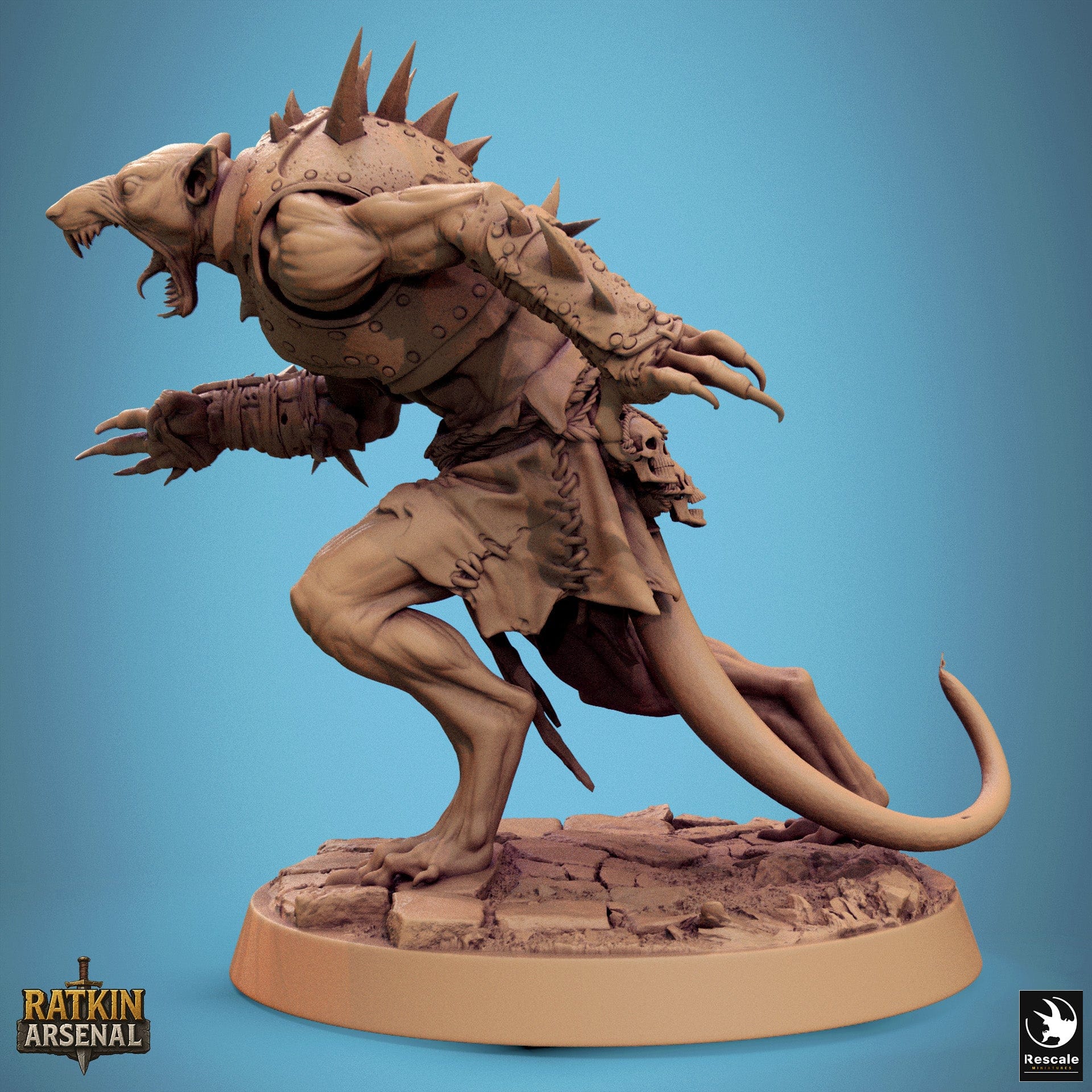 Fantasy Humanoid Rat Folk Soldiers 32mm Rescale Miniatures Run Quality Miniatures - Qumi Wargaming Mini Model Figure