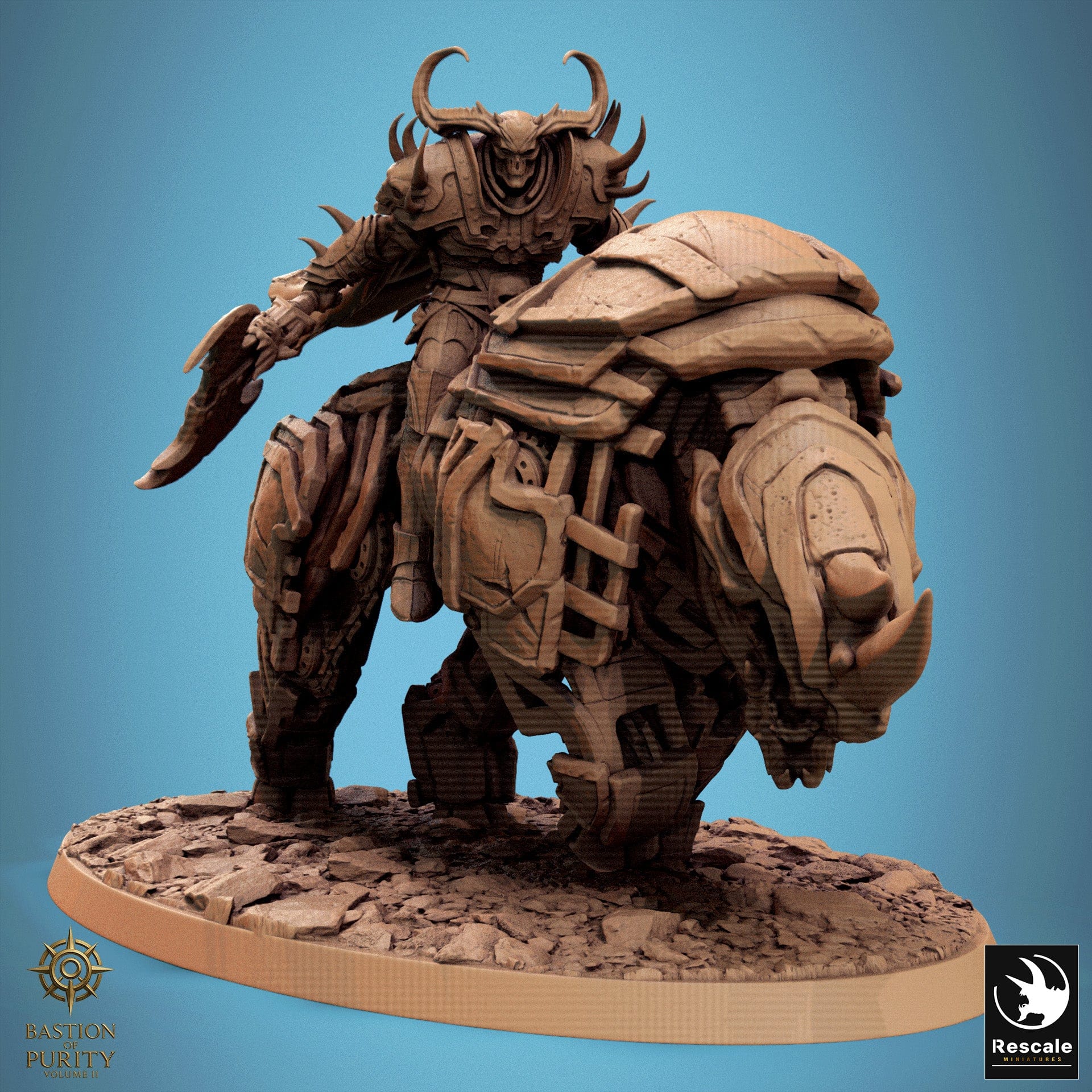 Fantasy Creature Iron Hell Rider 32mm Rescale Miniatures - Quality Miniatures - Qumi