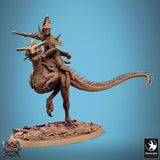 Monster Spear Fighter Tabletop Miniature - Avispyror by Qumi, 3D printed resin tabletop miniature for RPGs, wargaming and painting