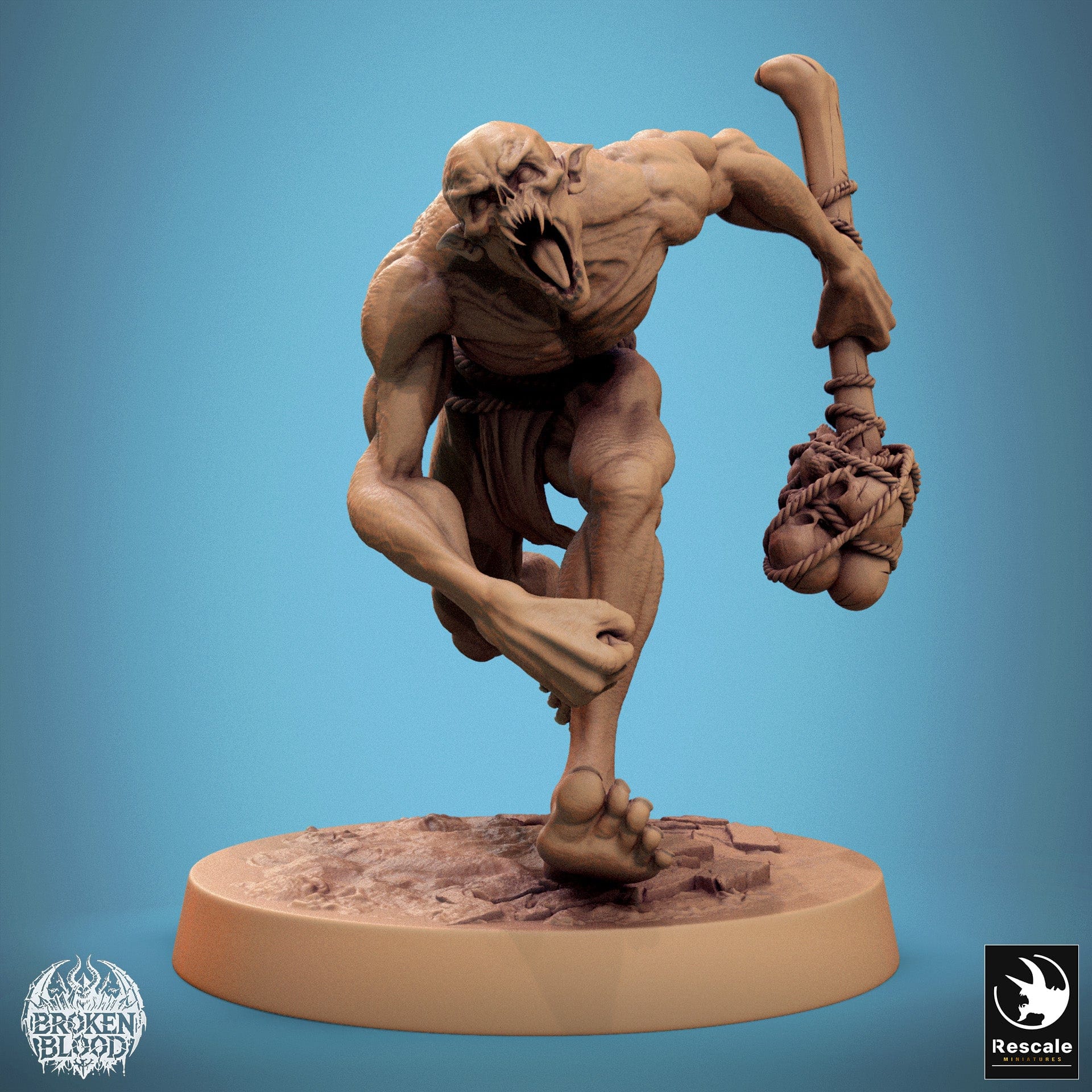 Tabletop RPG Miniature Ghoul Savage 32mm Qumi Rescale Miniatures Run Quality Miniatures - Qumi Wargaming Mini Model Figure
