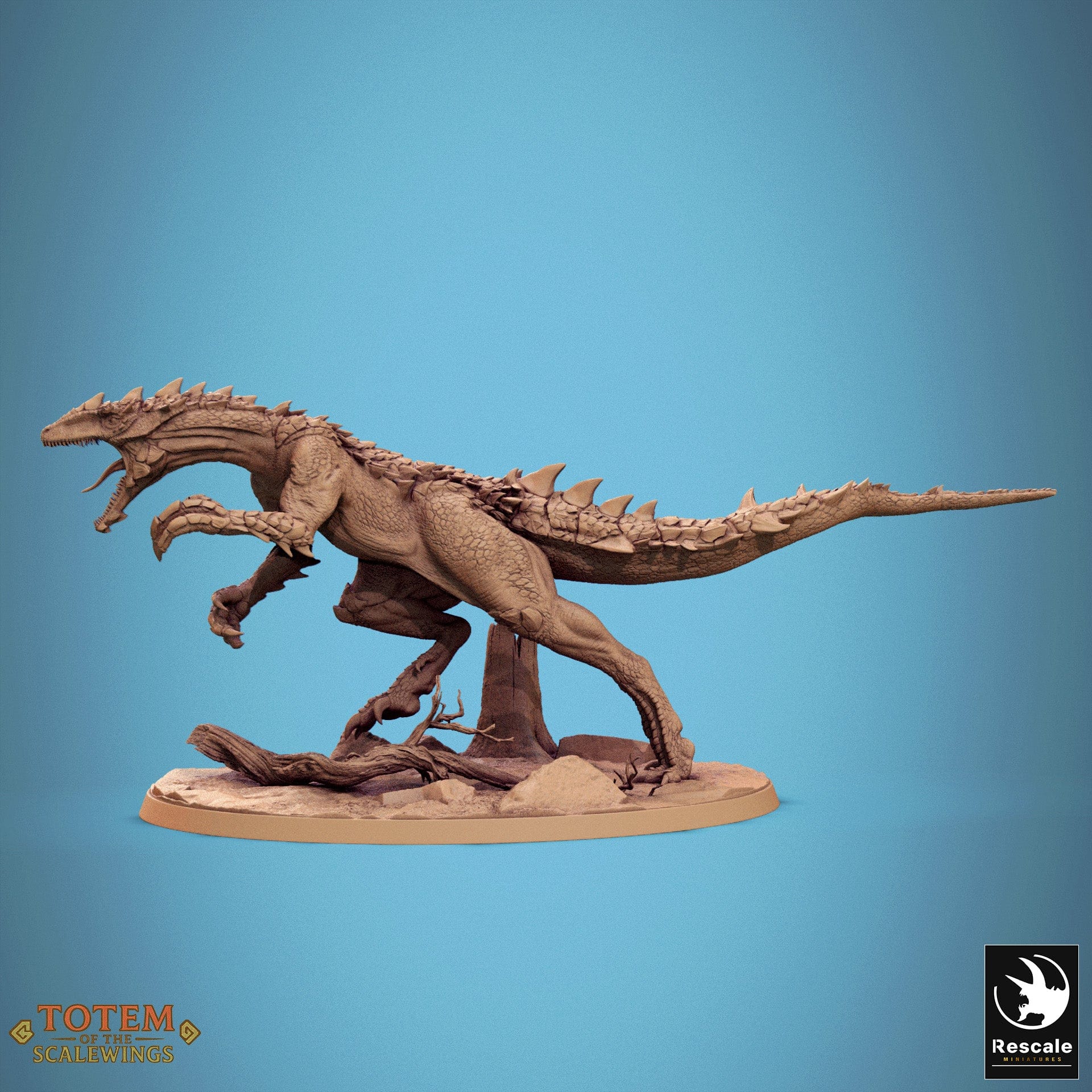 Tabletop RPG Miniature Razoraptor 32mm Qumi Rescale Miniatures Dino Run Quality Miniatures - Qumi Wargaming Mini Model Figure
