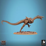 Velocisaurus Dinosaur Tabletop Miniature by Qumi, 3D printed resin tabletop miniature for RPGs, wargaming and painting