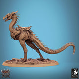 Velocisaurus Dinosaur Tabletop Miniature by Qumi, 3D printed resin tabletop miniature for RPGs, wargaming and painting