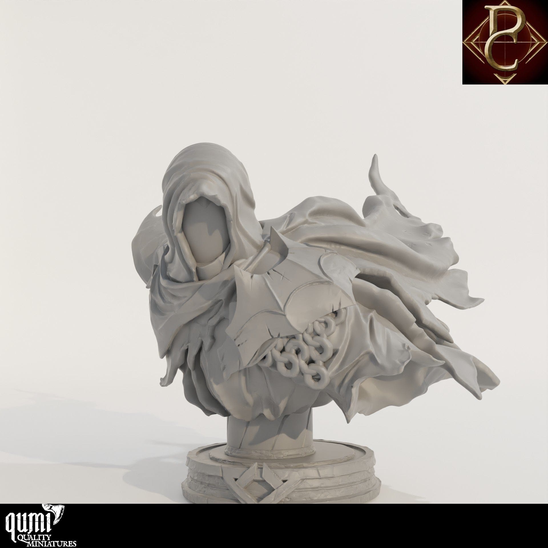 Savarkar Bust - 32mm Tabletop RPG Mini - Qumi - Parasite Collectibles Quality Miniatures - Qumi Wargaming Mini Model Figure