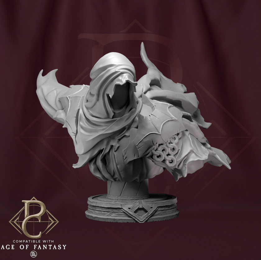 Savarkar Bust - 32mm Tabletop RPG Mini - Qumi - Parasite Collectibles Quality Miniatures - Qumi Wargaming Mini Model Figure