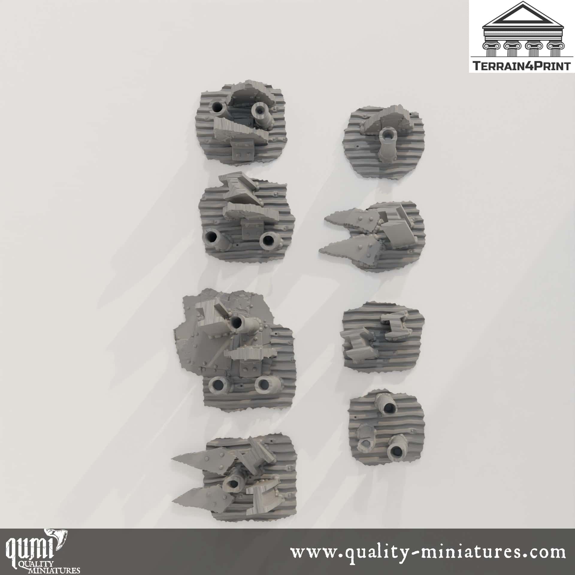 Sci Fi accessories - Rivet City - Resin Print - Tabletop RPG Terrain - Terrain4Print - Qumi Quality Miniatures - Qumi Wargaming Mini Model Figure