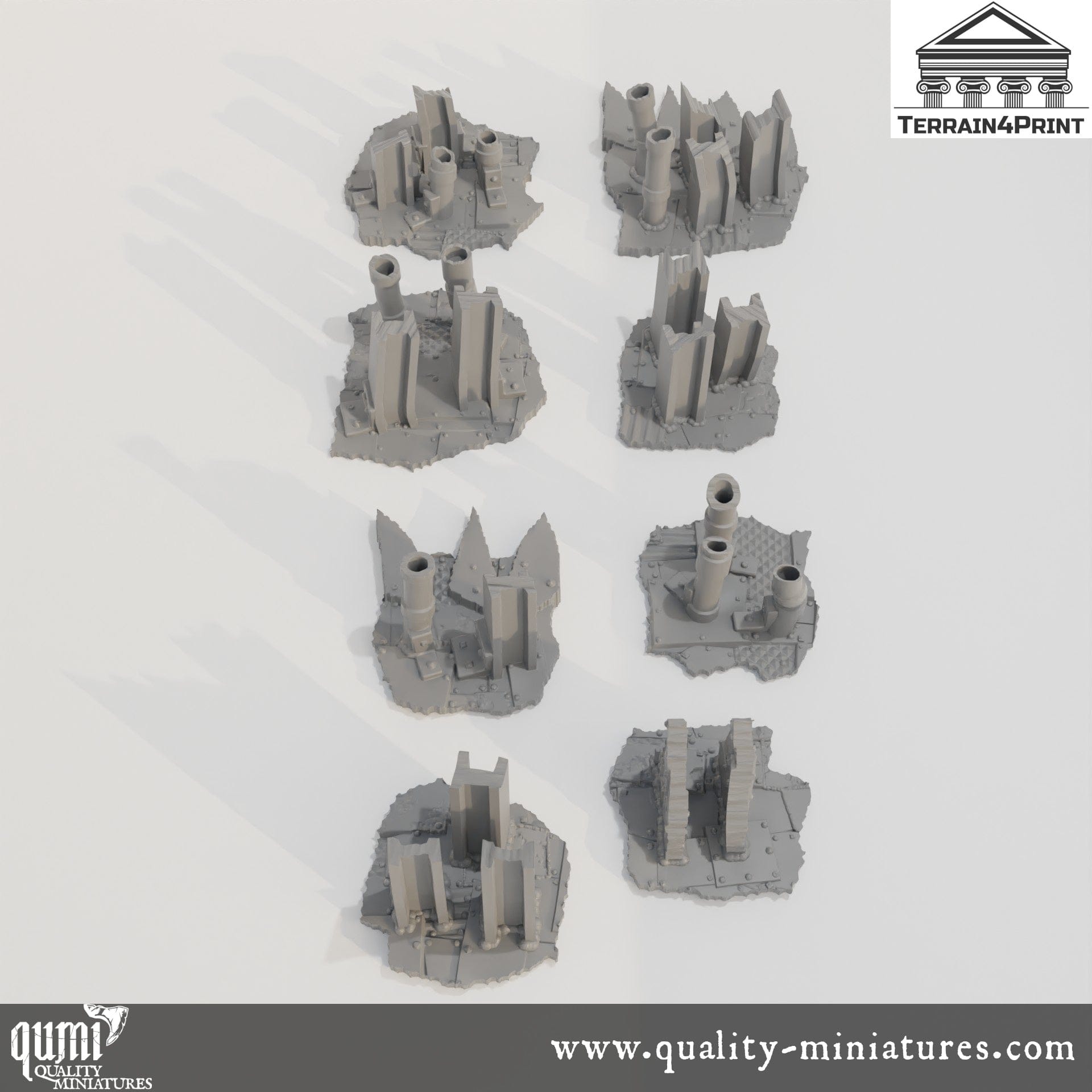 Sci Fi Decoration - Rivet City - Resin Print - Tabletop RPG Terrain - Terrain4Print - Qumi Quality Miniatures - Qumi Wargaming Mini Model Figure