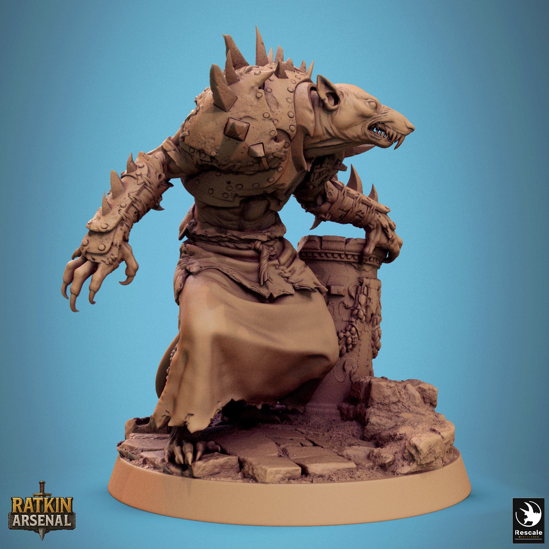 Fantasy Humanoid Rat Folk Soldiers 32mm Rescale Miniatures Search Quality Miniatures - Qumi Wargaming Mini Model Figure