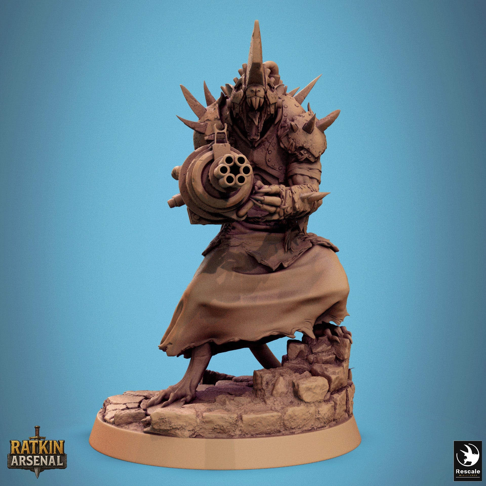 Fantasy Humanoid Rat Folk Elite Gun 32mm Rescale Miniatures Shot Quality Miniatures - Qumi Wargaming Mini Model Figure