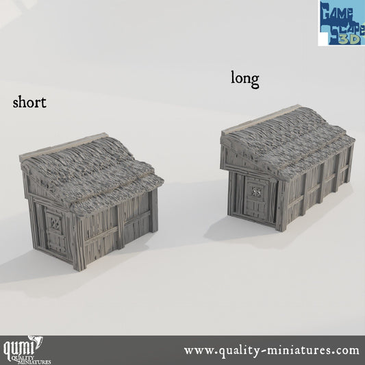 Side Shed - Lost City - Resin Print - Tabletop RPG Terrain - GameScape3D - Qumi Quality Miniatures - Qumi Wargaming Mini Model Figure