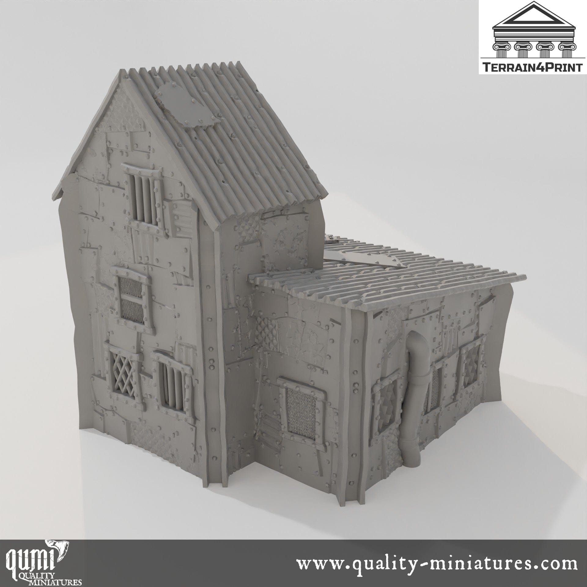 Sleeping Shed - Rivet City - Resin Print - Tabletop RPG Terrain - Terrain4Print - Qumi Quality Miniatures - Qumi Wargaming Mini Model Figure