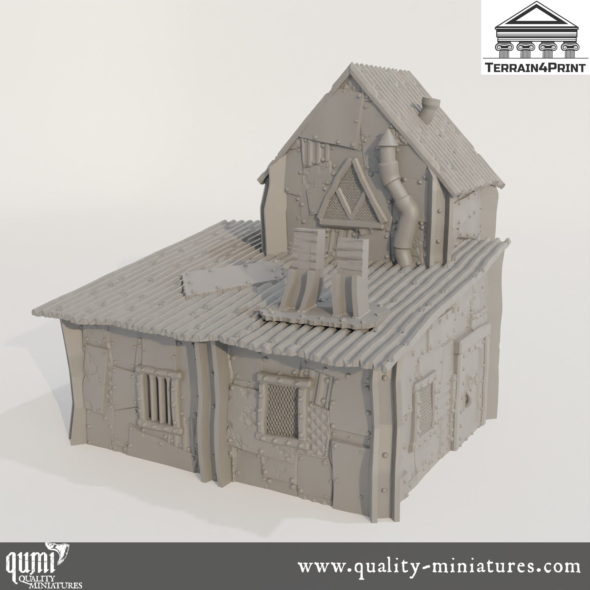 Sleeping Shed - Rivet City - Resin Print - Tabletop RPG Terrain - Terrain4Print - Qumi Quality Miniatures - Qumi Wargaming Mini Model Figure