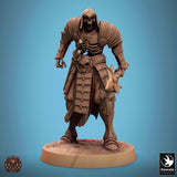 Undead Sword Fighter Tabletop Miniature - Oriental Skeletons by Qumi, 3D printed resin tabletop miniature for RPGs, wargaming and painting