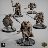 Fighter Unchained Immortals Tabletop Miniatures by Qumi, 3D printed resin tabletop miniature for RPGs, wargaming and painting