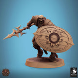 Undead Sword Fighter Tabletop Miniature - Oriental Skeletons by Qumi, 3D printed resin tabletop miniature for RPGs, wargaming and painting