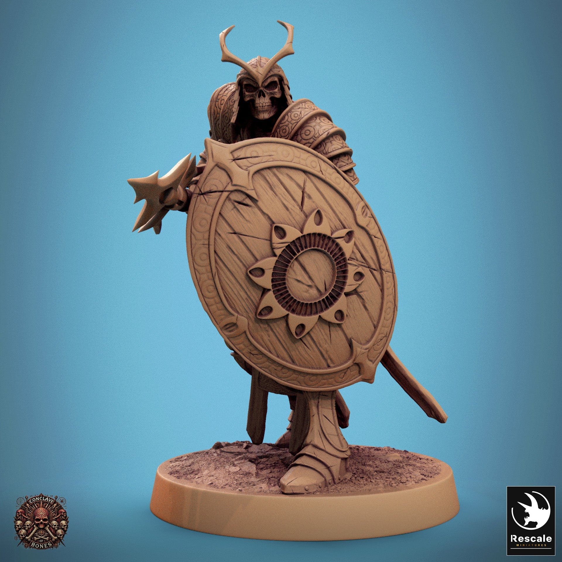 Tabletop RPG Miniature Oriental Skeletons - 32mm Qumi Rescale Miniatures Spear Shield Paring Quality Miniatures - Qumi Wargaming Mini Model Figure