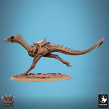 Monster Spear Fighter Tabletop Miniature - Avispyror by Qumi, 3D printed resin tabletop miniature for RPGs, wargaming and painting