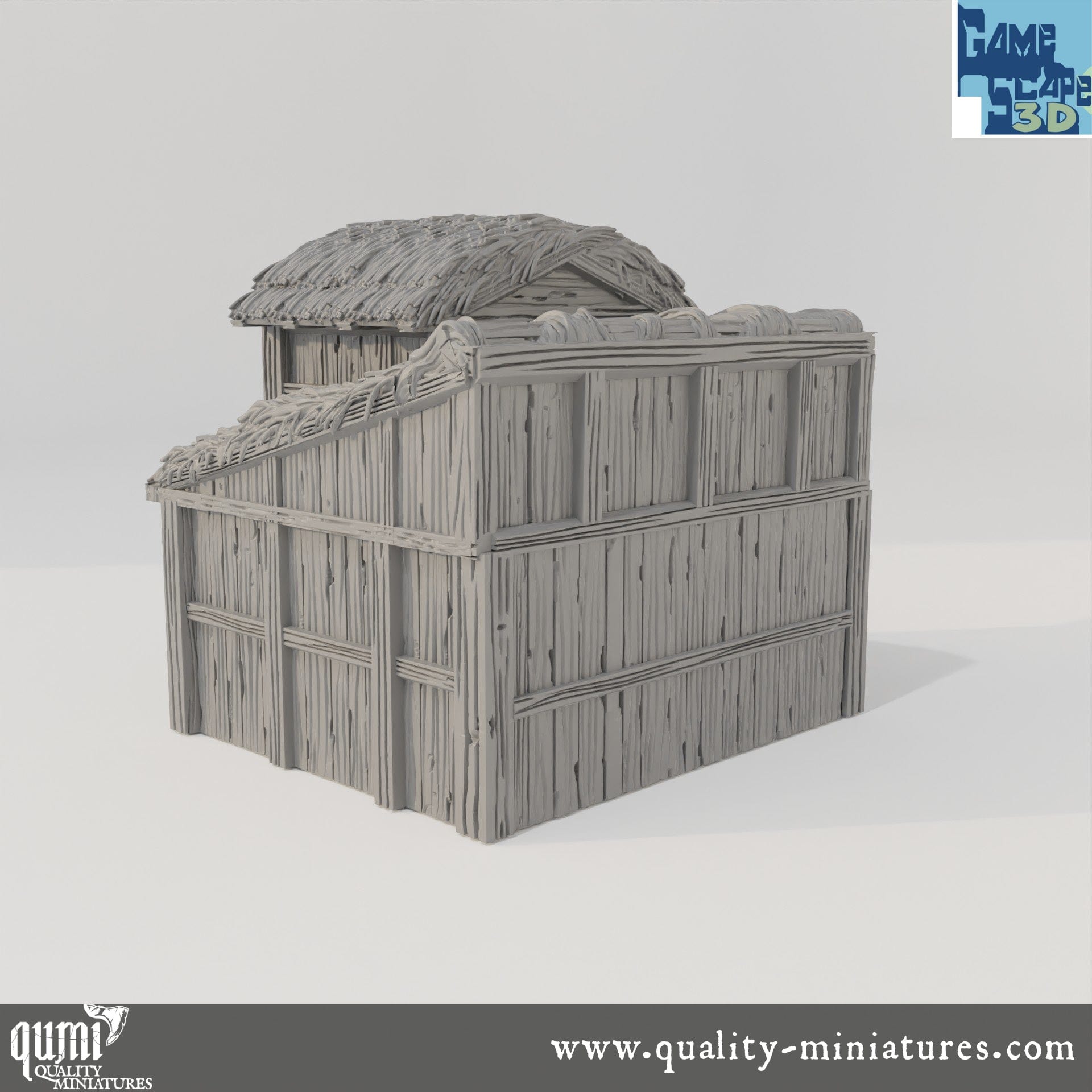 Stable - Lost City - Resin Print - Tabletop RPG Terrain - GameScape3D - Qumi Quality Miniatures - Qumi Wargaming Mini Model Figure