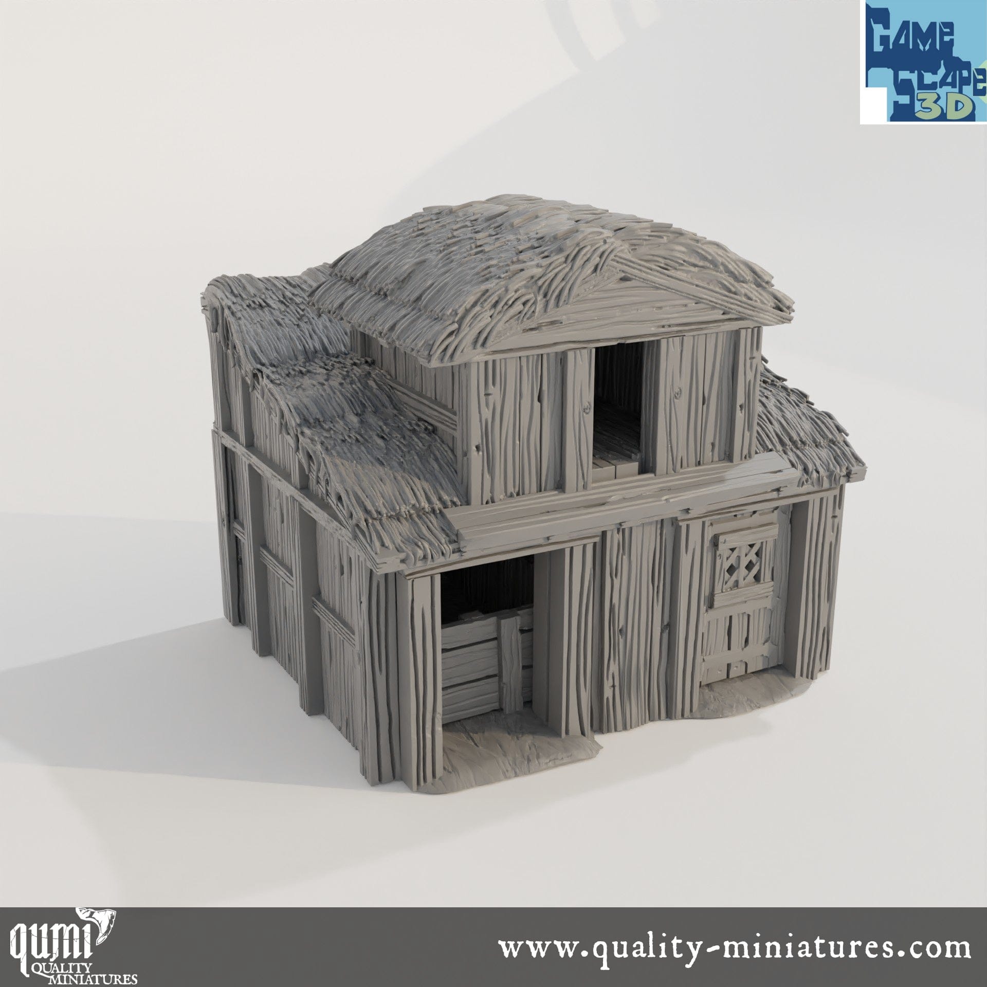 Stable - Lost City - Resin Print - Tabletop RPG Terrain - GameScape3D - Qumi Quality Miniatures - Qumi Wargaming Mini Model Figure