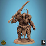 Pestilent Brute Miniatur, die eine massive geschwungene Klinge über der Schulter trägt.