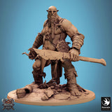 Monster Axe Fighter Tabletop Miniature - Giant Stonebreaker by Qumi, 3D printed resin tabletop miniature for RPGs, wargaming and painting