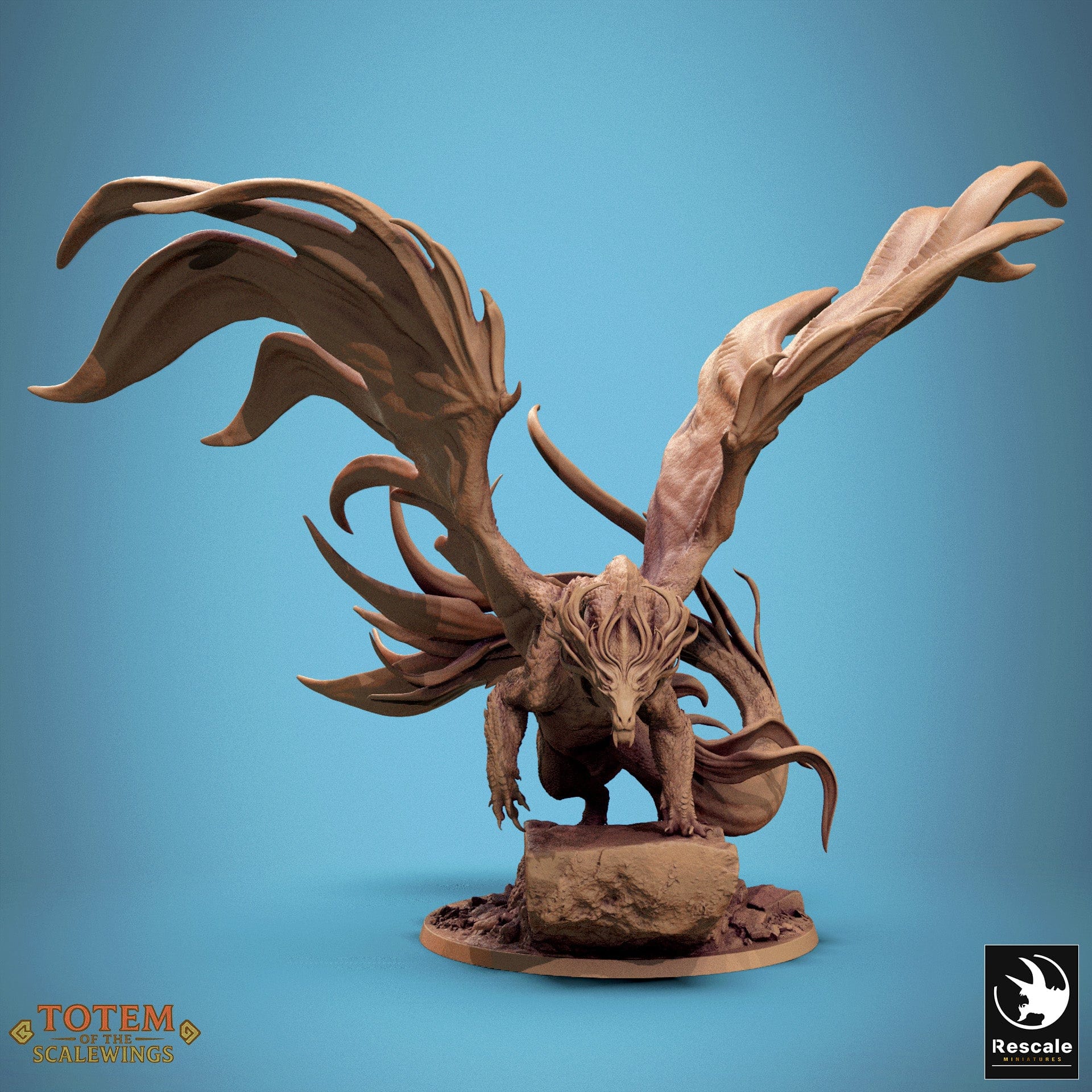 Tabletop RPG Miniature Brass Dragon 32mm Qumi Rescale Miniatures Stand Quality Miniatures - Qumi Wargaming Mini Model Figure