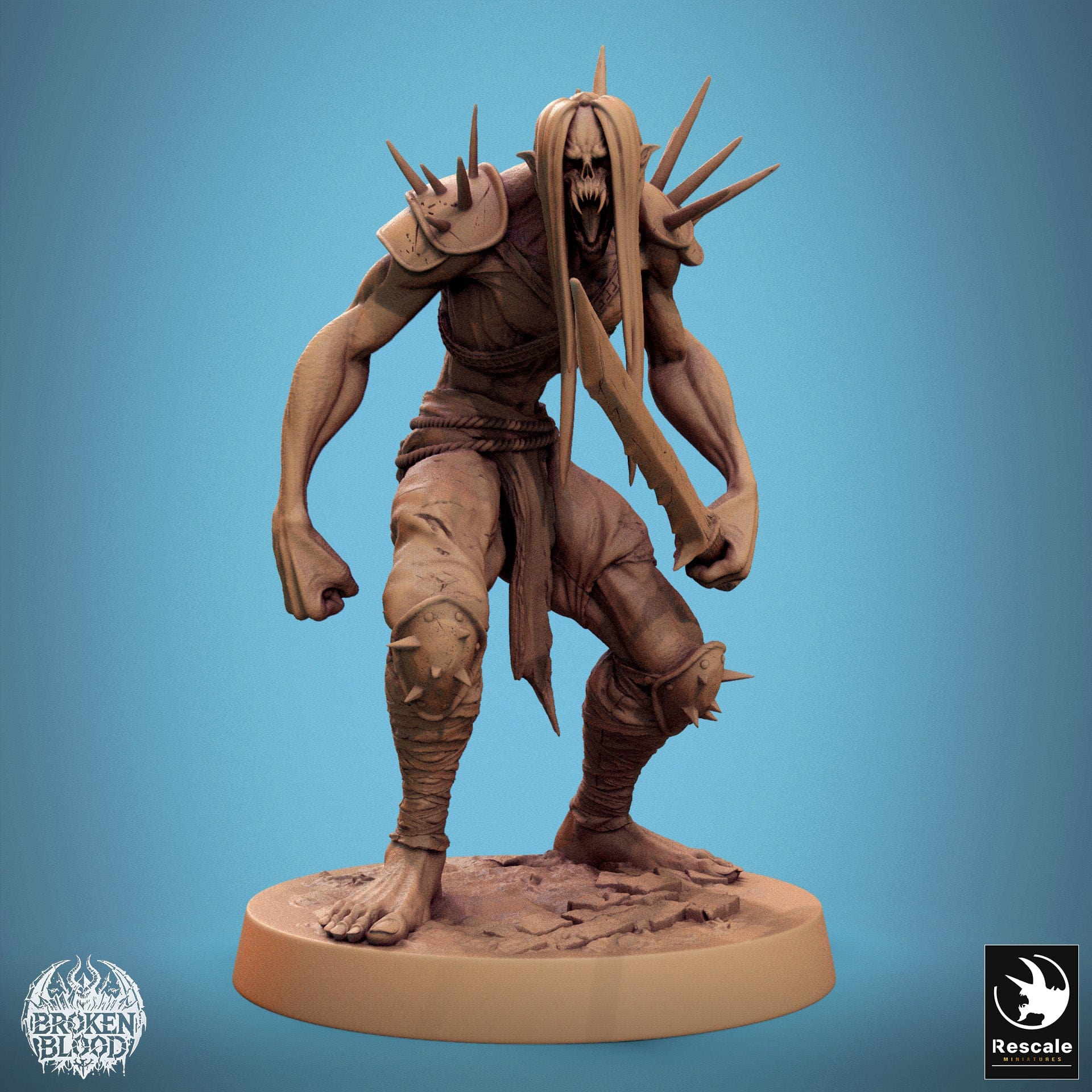 Tabletop RPG Miniature Ghoul Ravager 32mm Qumi Rescale Miniatures Stand Quality Miniatures - Qumi Wargaming Mini Model Figure