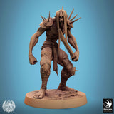 Spiked ghoul warrior in a crouched, ready-to-strike pose with a sword.