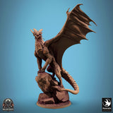 Dragon Legendary Copper Dragon Tabletop Miniature by Qumi, 3D printed resin tabletop miniature for RPGs, wargaming and painting