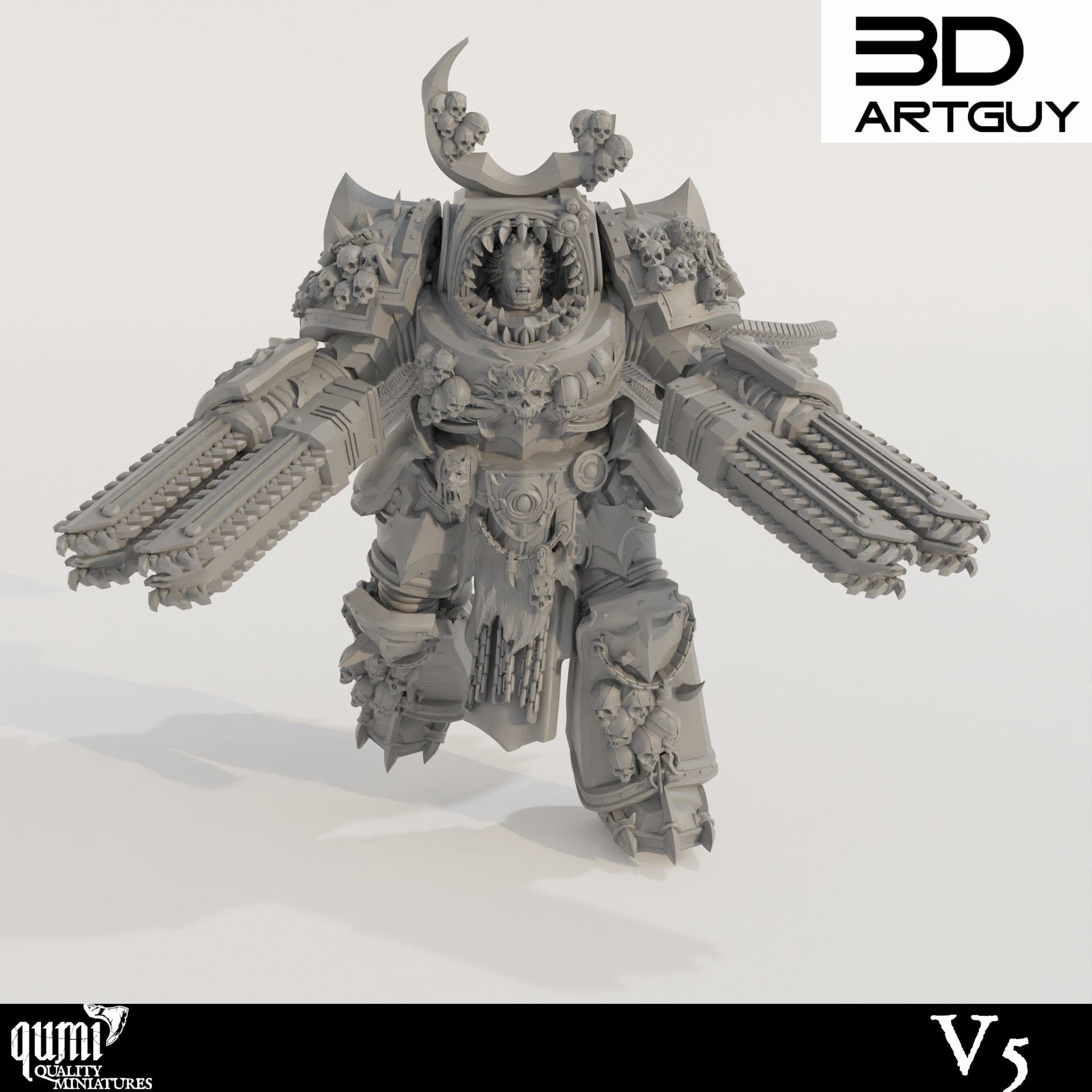 Tabletop RPG Miniature Giant Shark - Qumi Standard size - 55mm head to toe / V5 Quality Miniatures - Qumi Wargaming Mini Model Figure