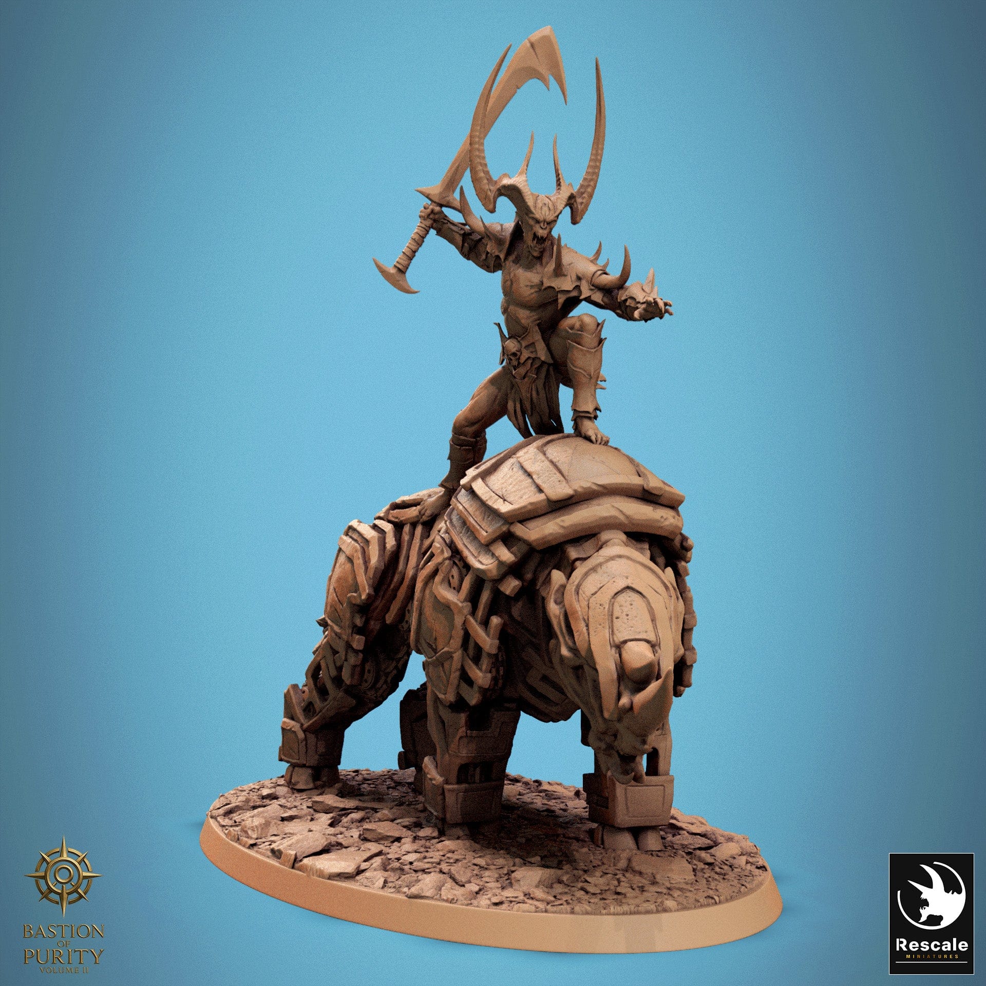Fantasy Creature Iron Hell Rider 32mm Rescale Miniatures - Quality Miniatures - Qumi