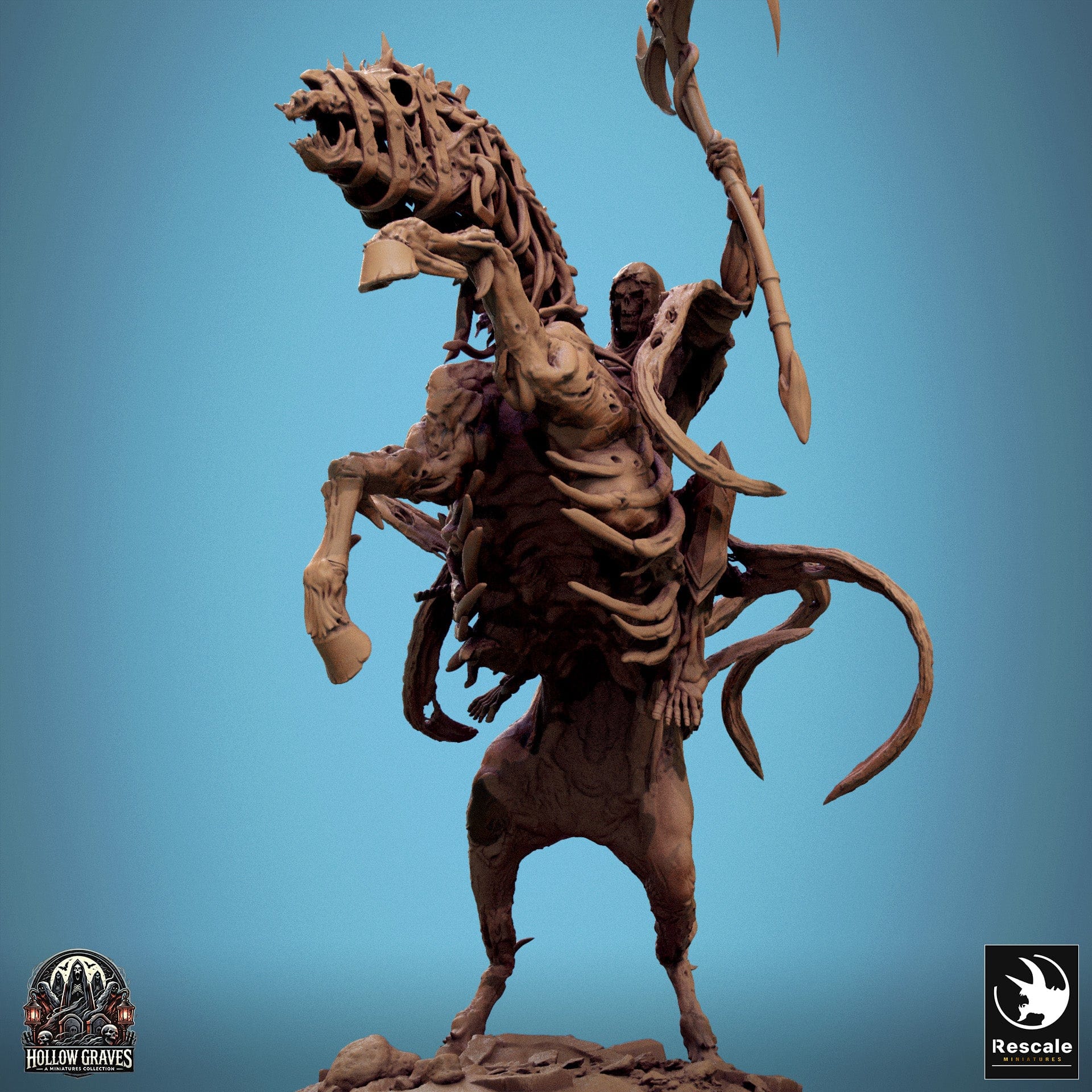 Tabletop RPG Miniature Wraithbound Cavalier 32mm Qumi Rescale Miniatures Storm / Mounted Quality Miniatures - Qumi Wargaming Mini Model Figure