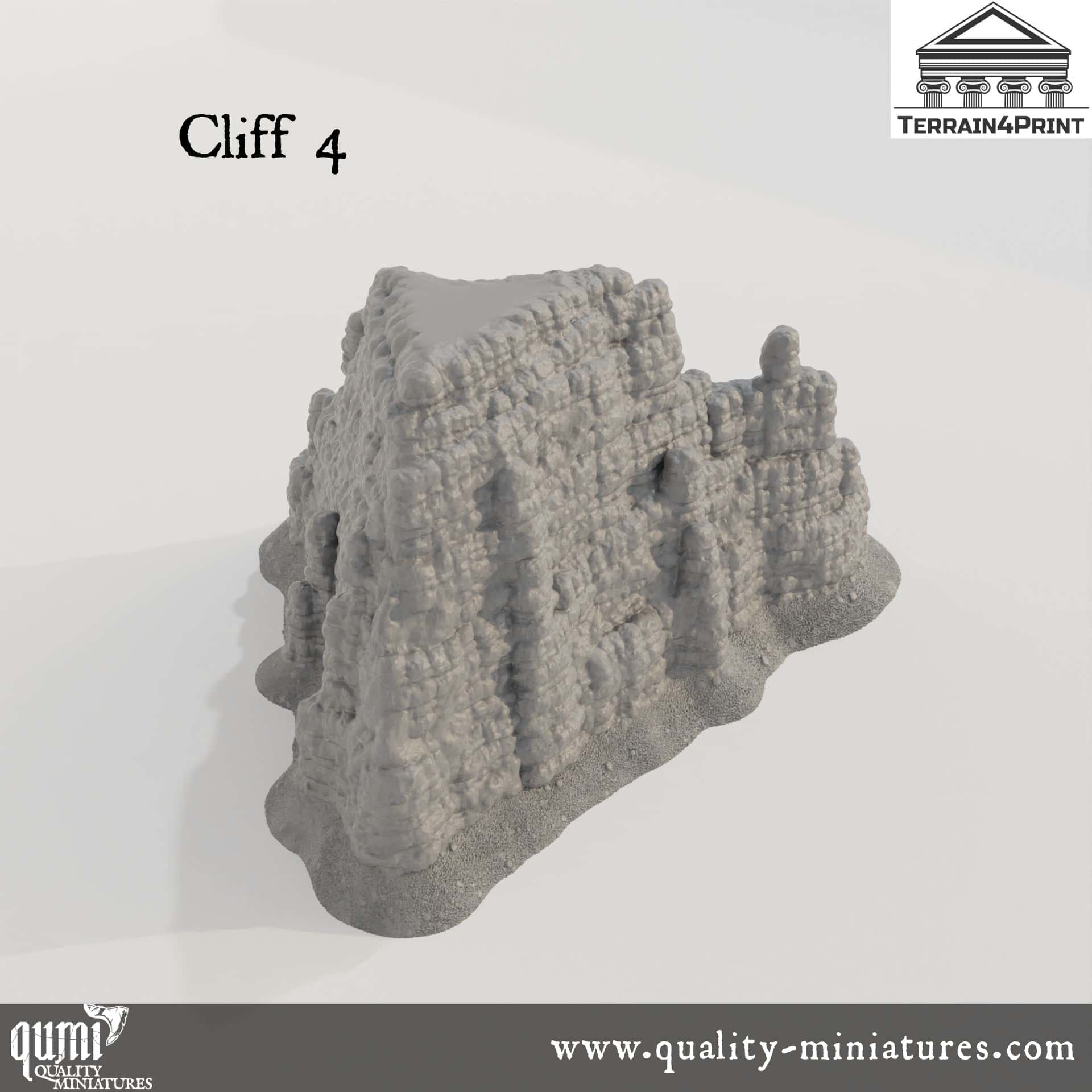 Stratified Cliffs - Resin Print - Tabletop RPG Terrain - Terrain4Print - Qumi Quality Miniatures - Qumi Wargaming Mini Model Figure