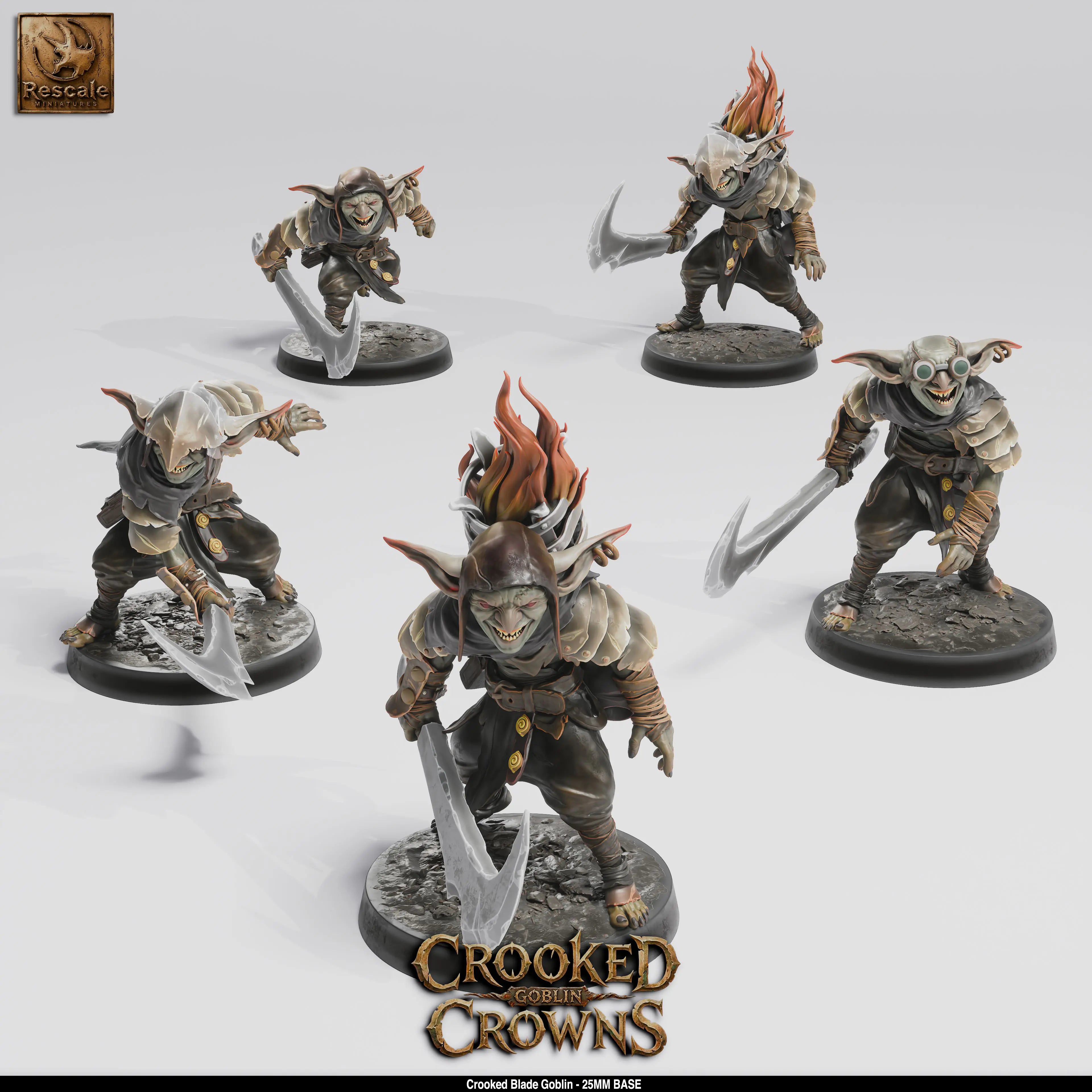 Tabletop Goblin Warband Miniatures Rescale Miniatures
