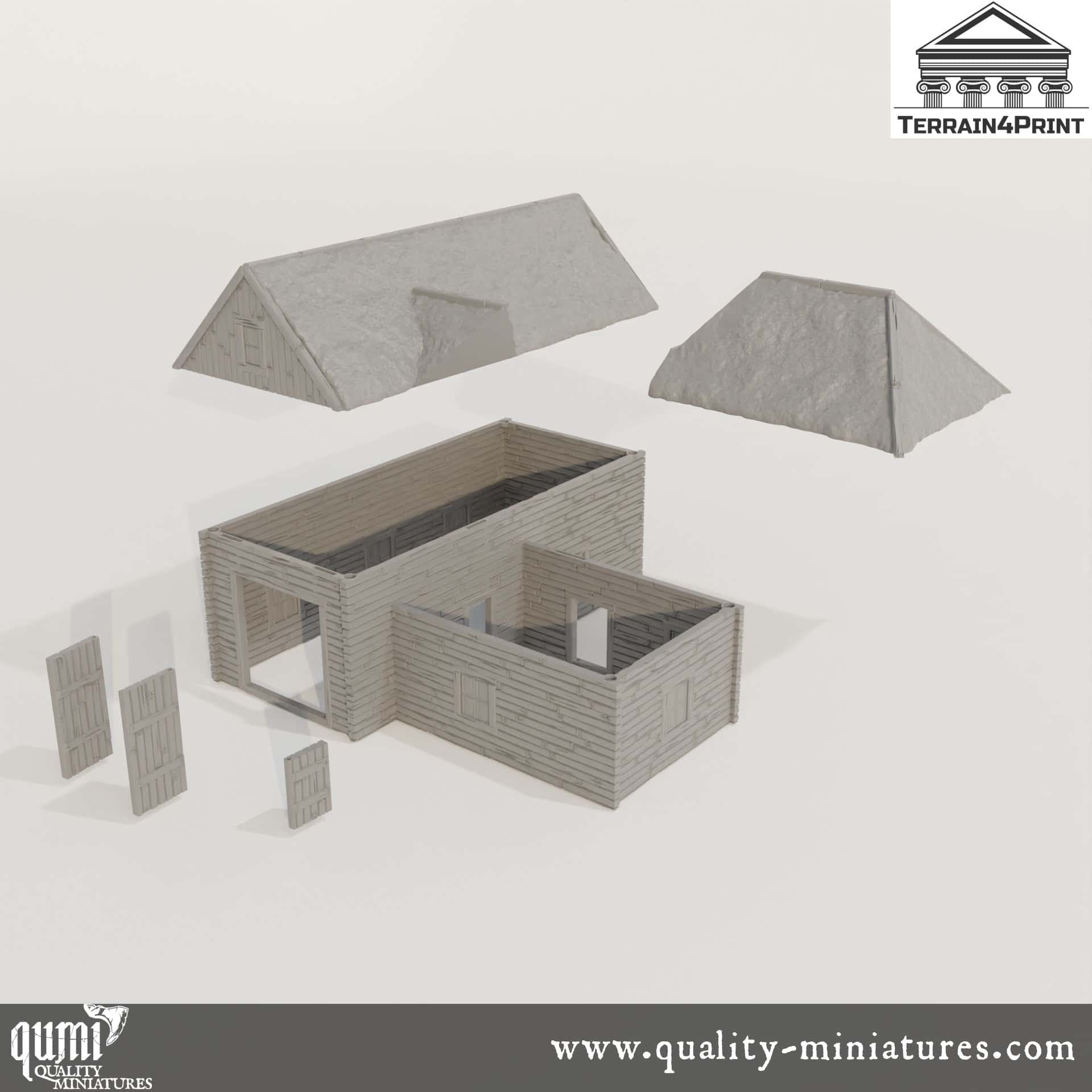 T Barn Hrimstead - Resin Print - Tabletop RPG Terrain - Terrain4Print - Qumi Quality Miniatures - Qumi Wargaming Mini Model Figure