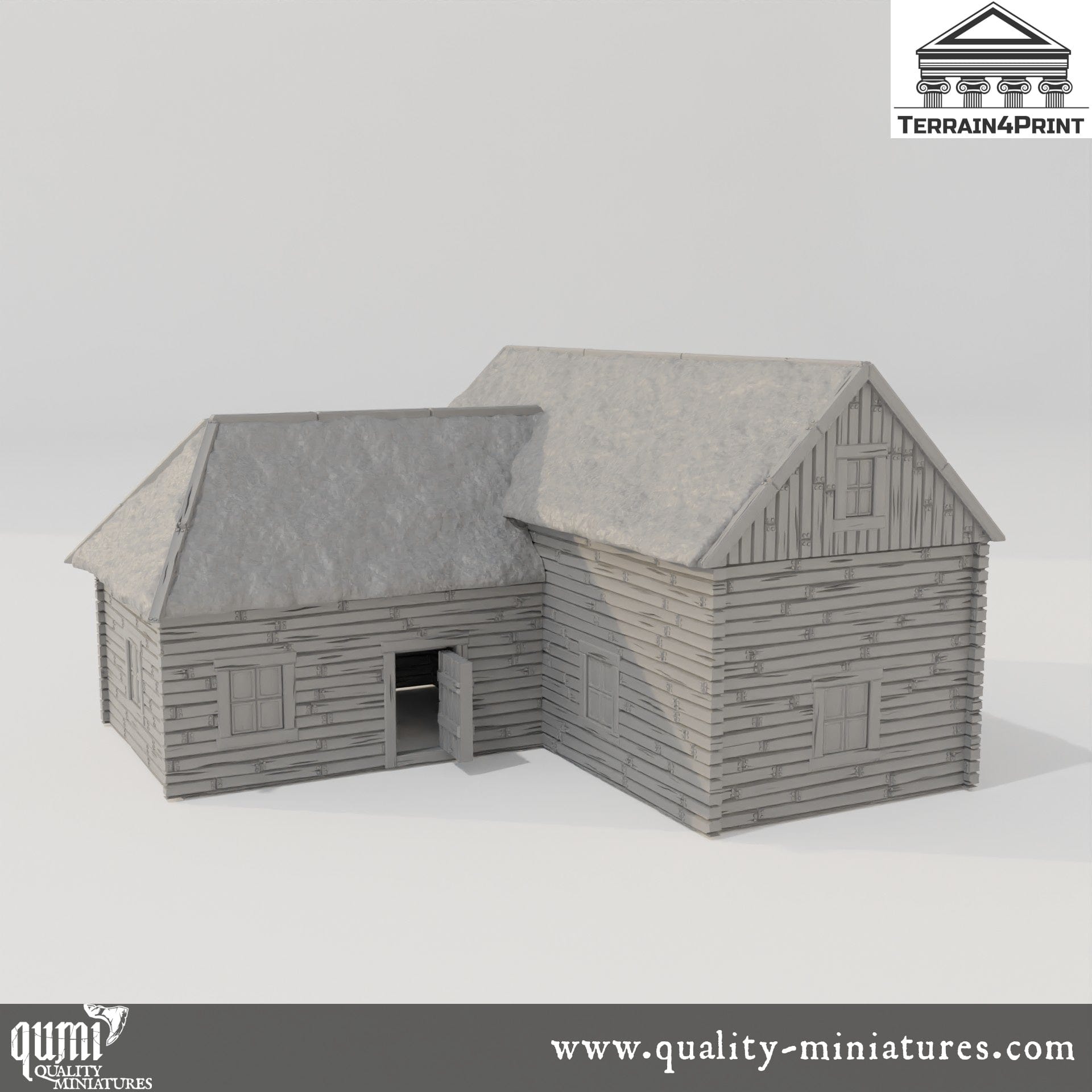 T Barn Hrimstead - Resin Print - Tabletop RPG Terrain - Terrain4Print - Qumi Quality Miniatures - Qumi Wargaming Mini Model Figure