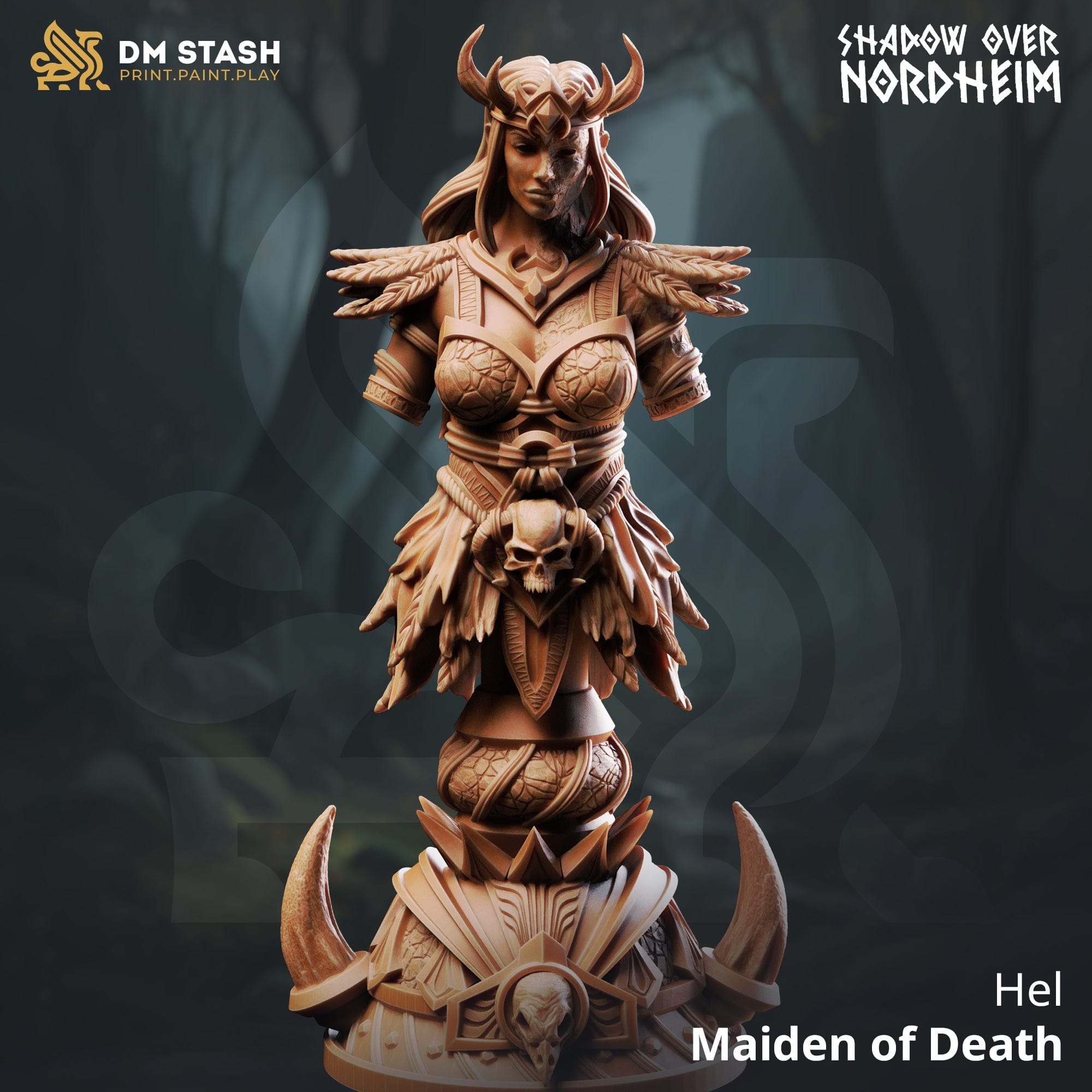 Tabletop Bust Hel - Maiden of Death Qumi DM Stash - Quality Miniatures - Qumi