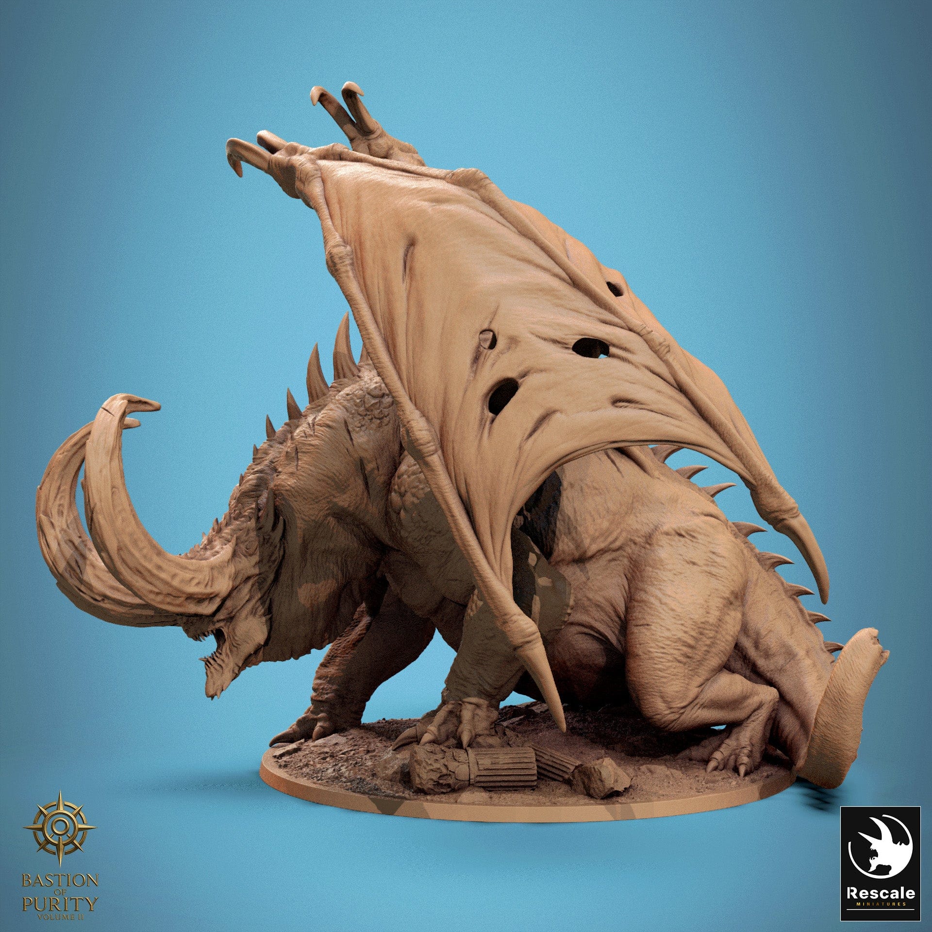 Tabletop Dragon Miniature Infernal Dragon Rescale Miniatures - Quality Miniatures - Qumi