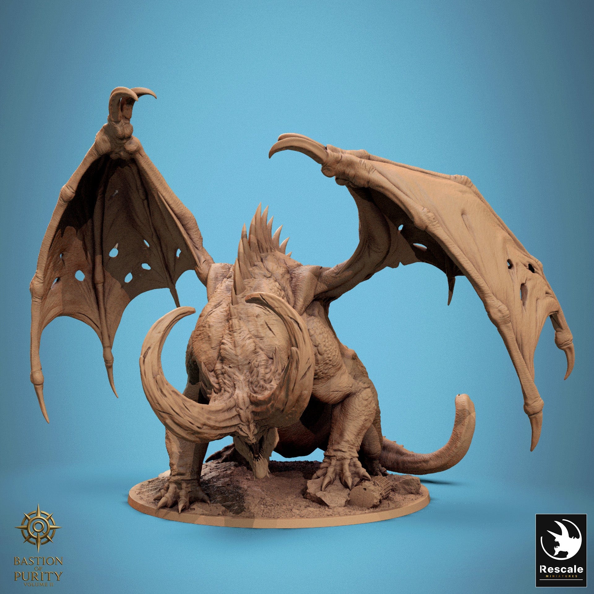 Tabletop Dragon Miniature Infernal Dragon Rescale Miniatures - Quality Miniatures - Qumi