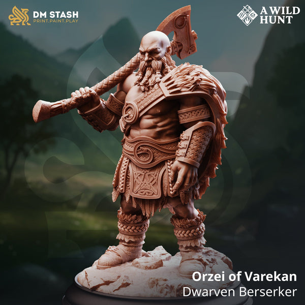 Tabletop Zwergenberserker Orzei 32mm 75mm Qumi DM Stash
