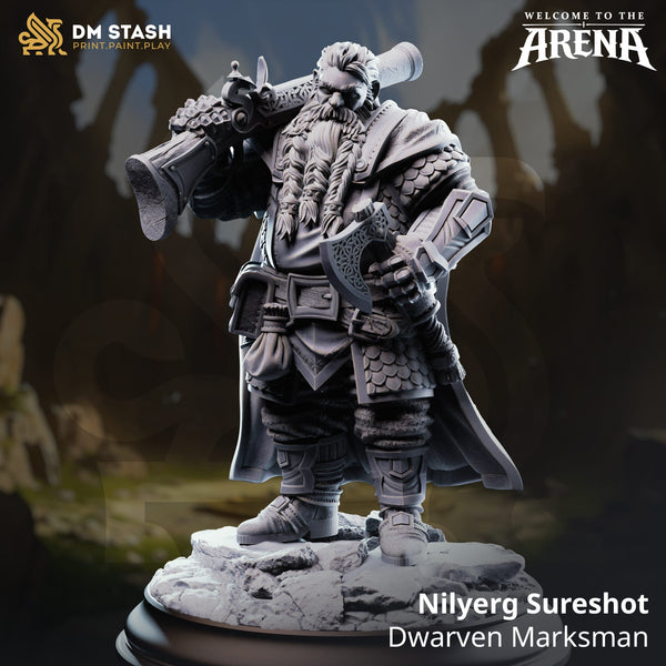 Dwarf Tabletop Miniature – Nilyerg Dwarven Marksman | Qumi