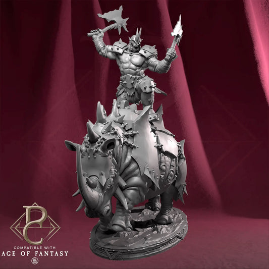 Tabletop Fantasy Creature War Rhino Parasite Collectibles - Quality Miniatures - Qumi